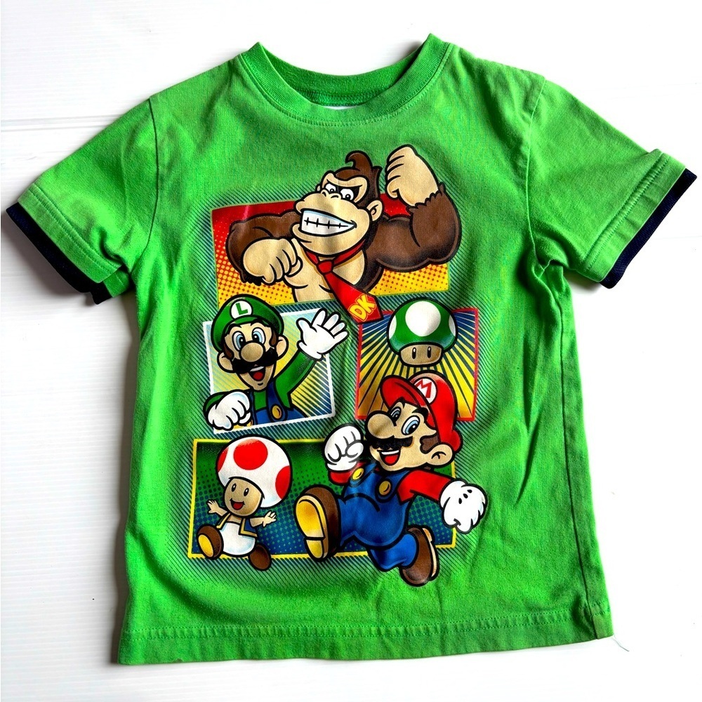 Super Mario Green T Shirt Size 5 Vintage 2012